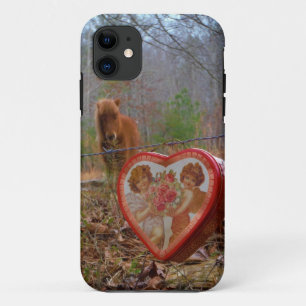 Valentine Heart  Miniature brown Horse iPhone 11 Case