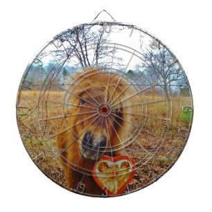 Valentine Heart Miniature brown Horse Dartboard