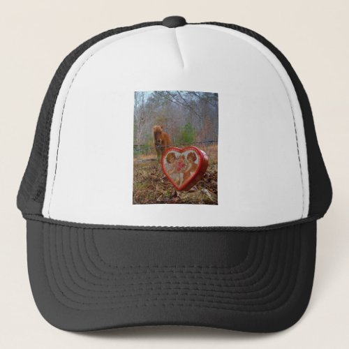 Valentine Heart  Miniature brown Horse Trucker Hat