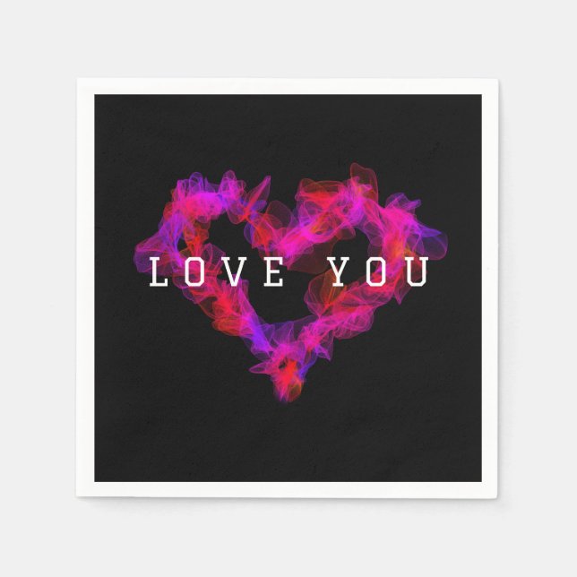 Valentine Heart Paper Napkins (Front)