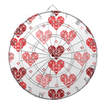 Valentine Heart Pattern Dartboard With Darts by CateLE at Zazzle