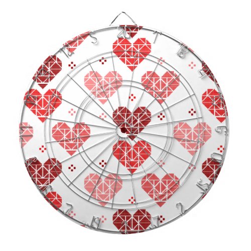 Valentine Heart Pattern Dartboard With Darts