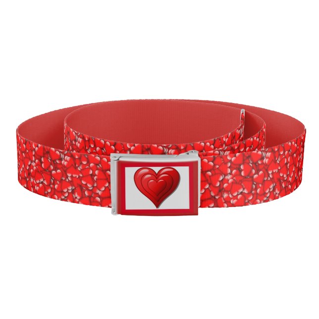 Valentine Heart Pattern Red Belt (Coil)