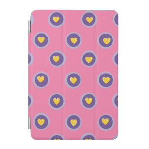 Valentine Heart Pattern with Circles – Cute Pink iPad Mini Cover
