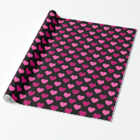 Valentine heart pattern wrapping paper