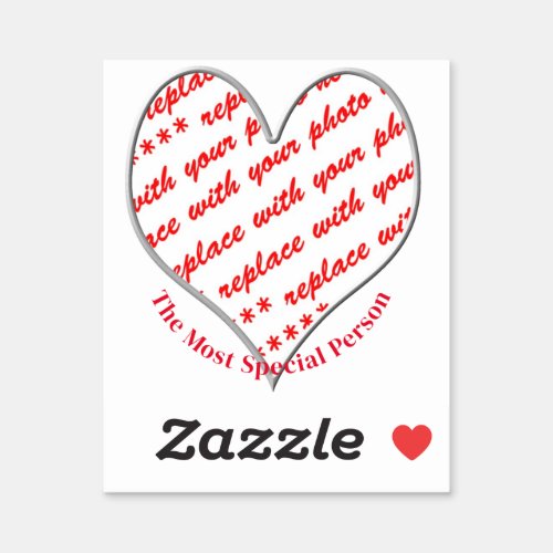 Valentine Heart Photo Frame Sticker