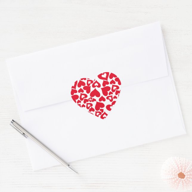 Valentine Heart Stickers (Envelope)