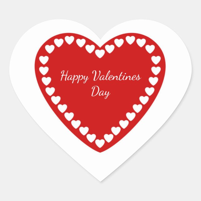 Valentine Heart Stickers (Front)