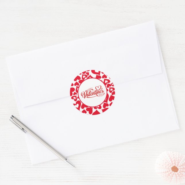 Valentine Heart Stickers (Envelope)