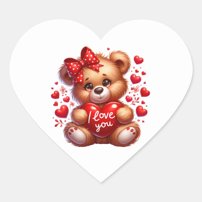 Valentine Heart Stickers (Front)