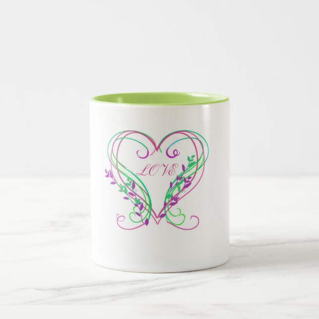 Valentine Heart Swirls Mug (Center)