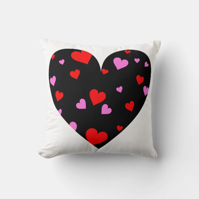Valentine Heart Throw Pillow (Front)