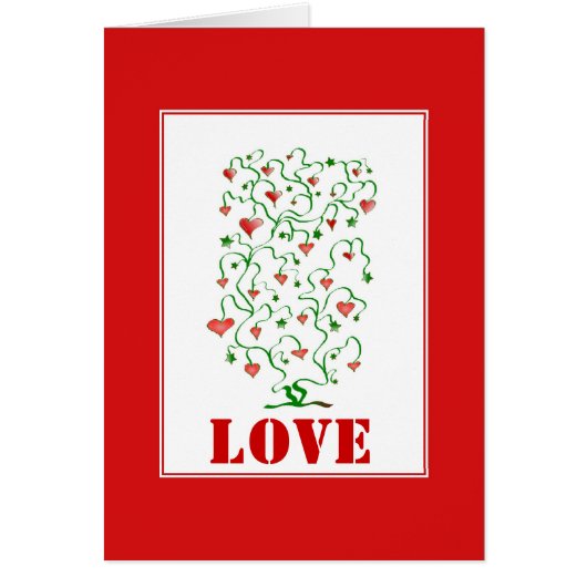 Valentine Heart Tree - Customizable Cards (Front)