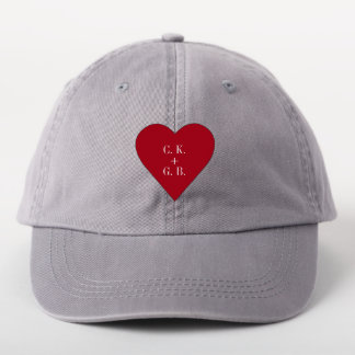 Valentine Heart w Initials Patch Iron On or Sticky