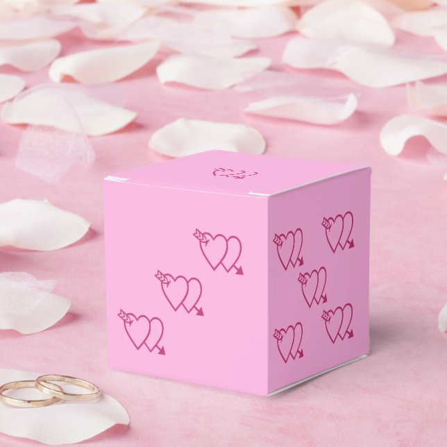 Valentine Hearts 6-Sided Dice Die Favor Boxes (Wedding)