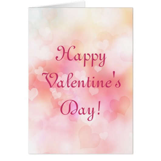 Valentine Hearts Background Cards (Front)
