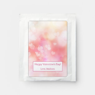 Valentine Hearts Background Tea Bag Drink Mix