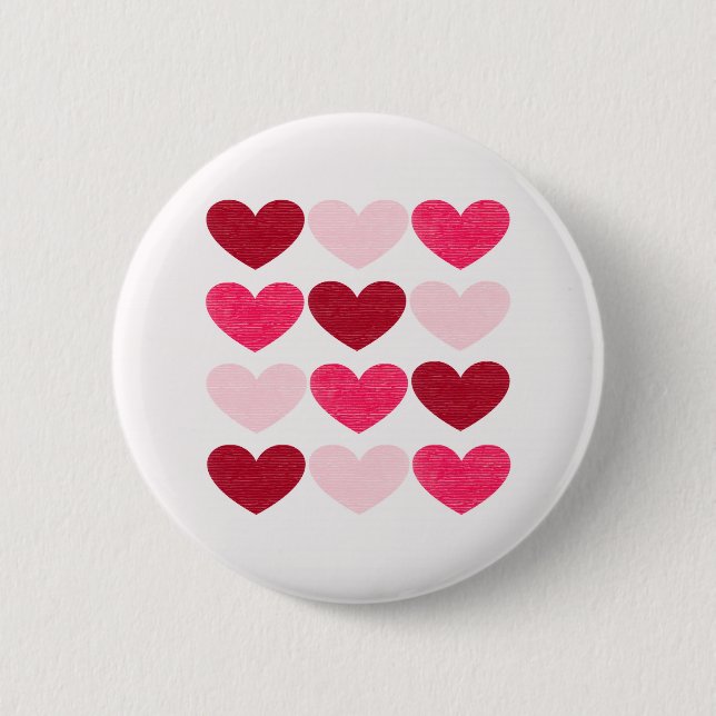 Valentine hearts button (Front)