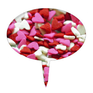 Valentine Hearts Cake Topper