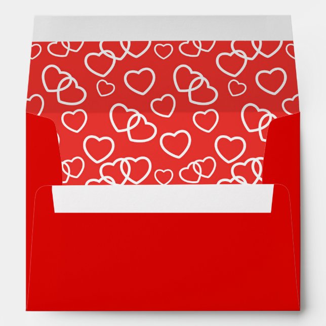 Valentine Hearts Card Envelope (Back (Bottom))