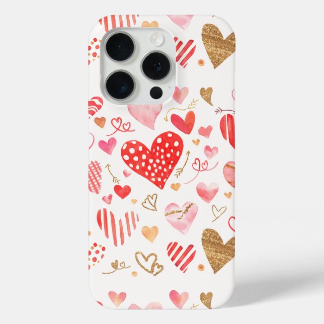 Valentine Hearts Case-Mate iPhone Case (Back)