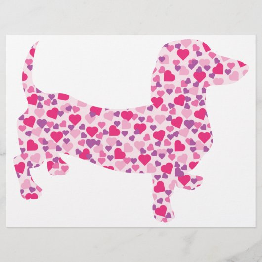 Valentine Hearts Dachshund (Front)