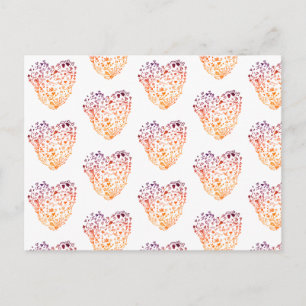 Valentine Hearts DrawingPostcard Holiday Postcard