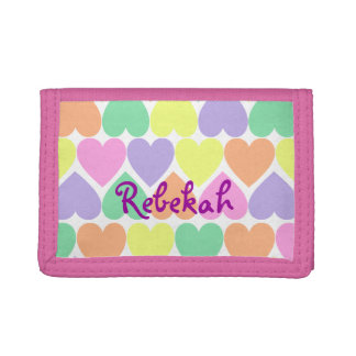 Valentine Hearts Girls Personalized Wallet