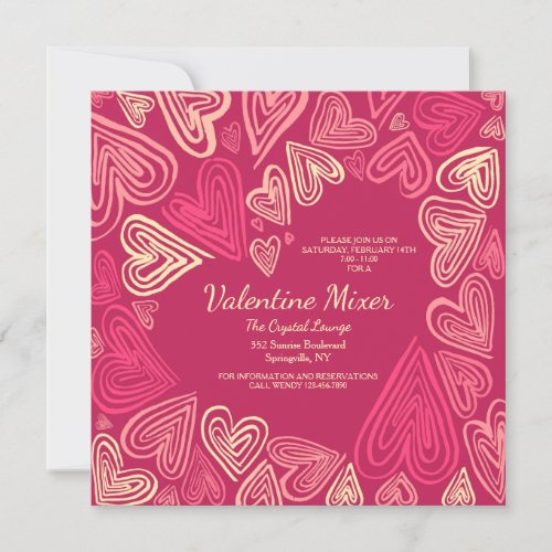 Valentine Hearts Invitation