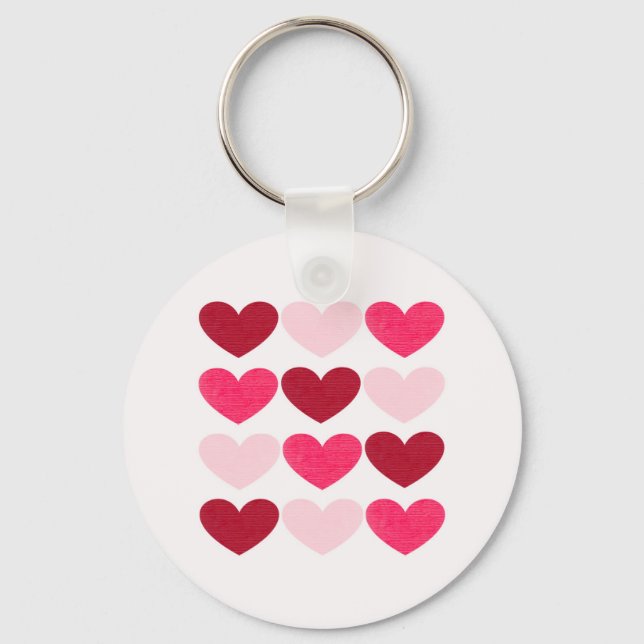 Valentine hearts keychain (Front)