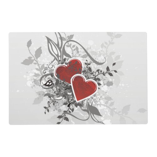 Valentine Hearts Laminated Placemat