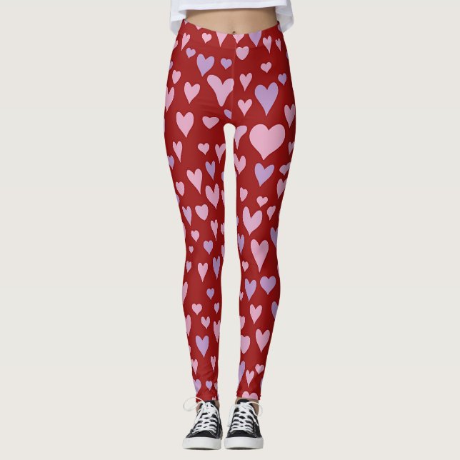 Valentine hearts  leggings (Front)