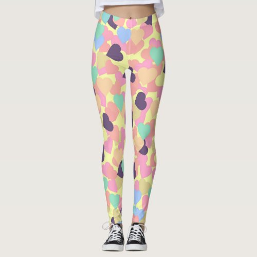 valentine hearts leggings