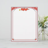 Valentine Hearts Letterhead (Standing Front)