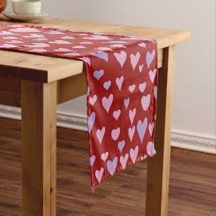 Valentine hearts  medium table runner