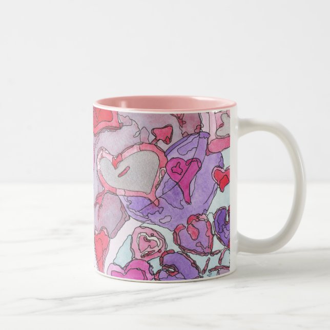 Valentine Hearts Mug (Right)