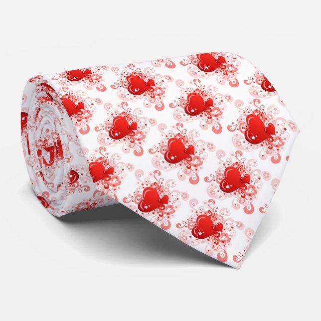 Valentine Hearts Neck Tie (Rolled)
