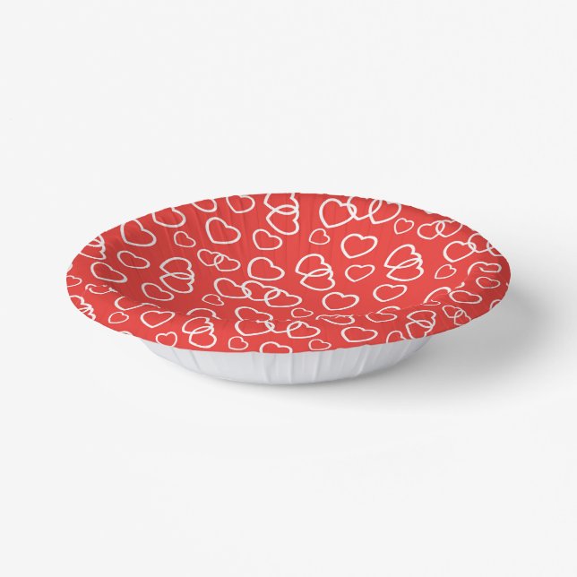 Valentine Hearts Paper Bowl (Angled)