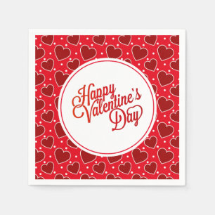 Valentine Hearts Paper Napkins