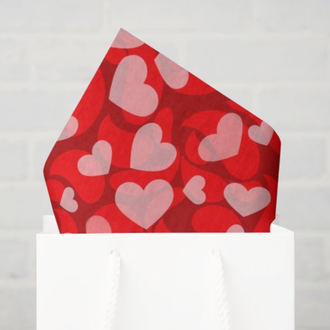 Valentine Hearts pattern tissue paper (Gift Bag)