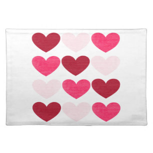 Valentine hearts placemat