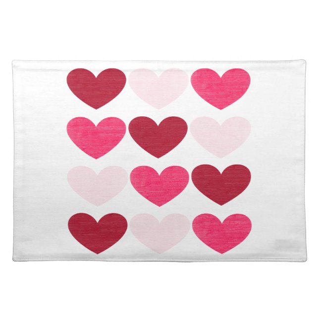 Valentine hearts placemat (Front)