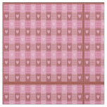 Valentine Hearts Plaid Fabric