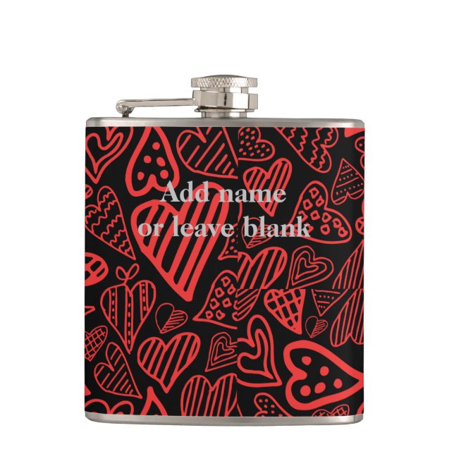 Valentine_hearts pocket flask (Front)