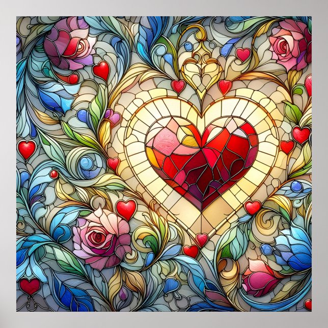 Valentine Hearts Poster (Front)