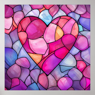 Valentine Hearts Poster
