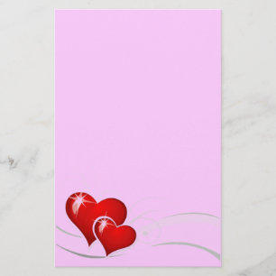 Valentine Hearts Stationery
