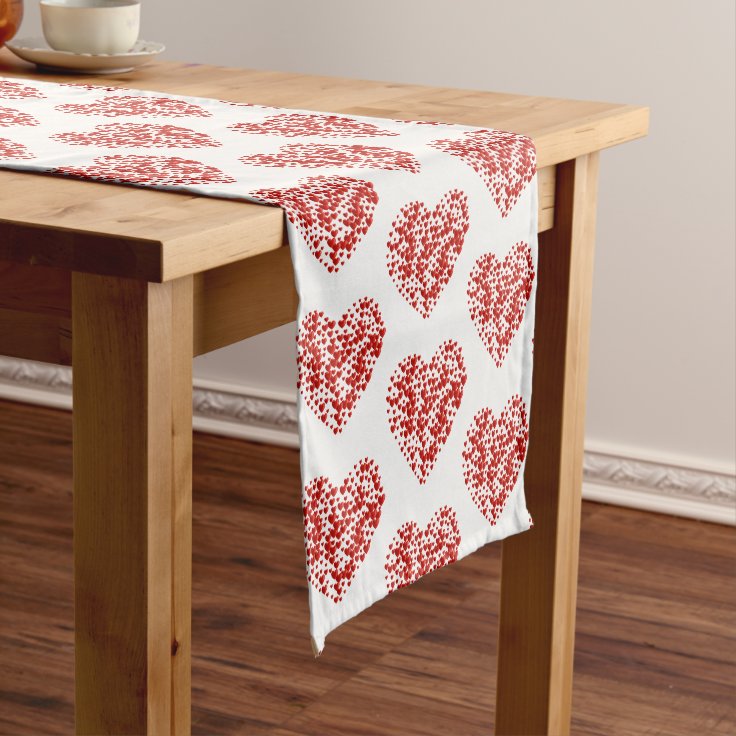 Valentine Hearts Table Runner | Zazzle