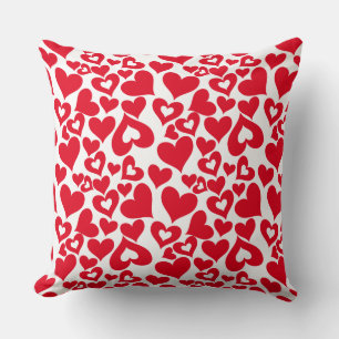 Valentine Hearts Throw Pillow
