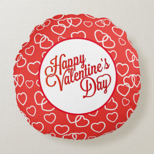 Valentine Hearts Throw Pillow 